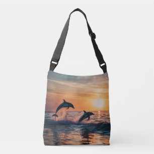 Dolphins at Sunset Crossbody Bag