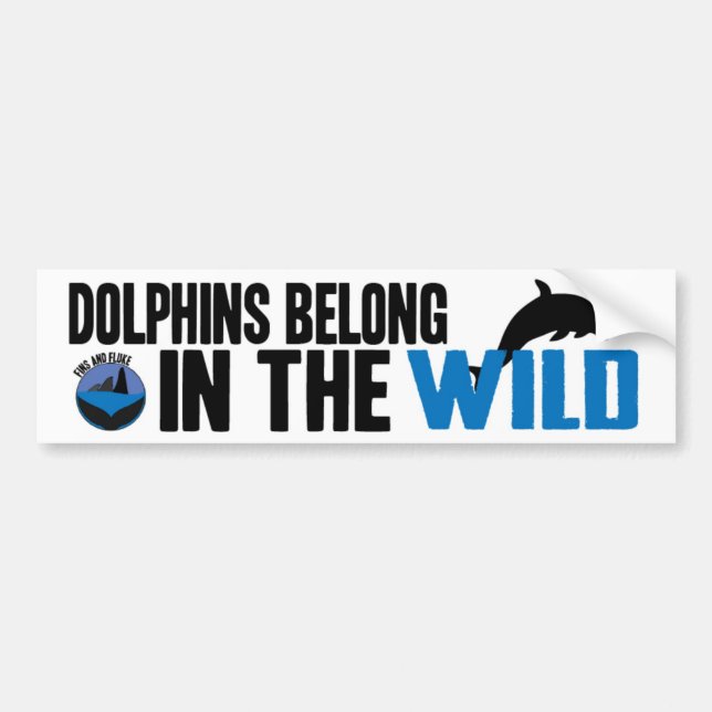 Dolphins Belong in the Wild Bumper Sticker (Front)