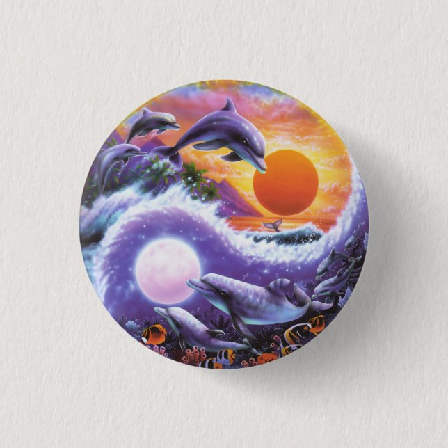 Dolphins Button Small (Front)