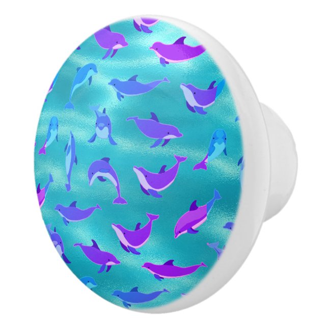 Dolphins Ceramic Knob (Right)