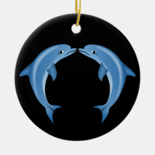 Dolphins Ceramic Ornament