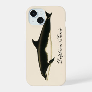 Dolphins Delphinus Tursio, Vintage Marine Animals iPhone 15 Case