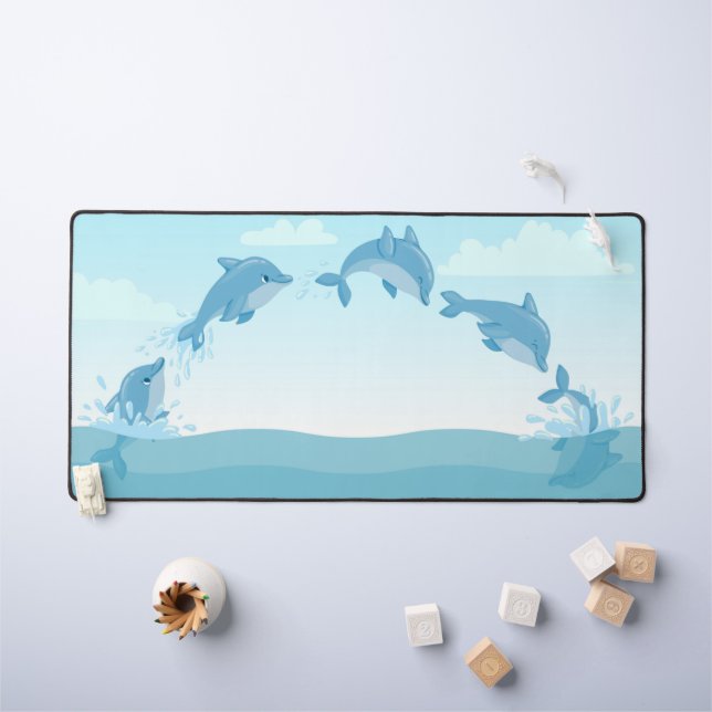 Dolphins Desk Mat (Kids Table)