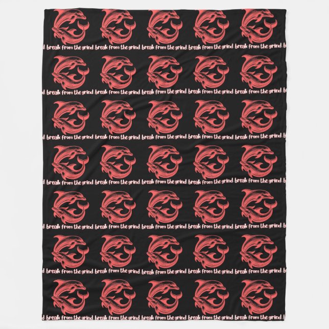 Dolphins Fleece Blanket (Front)