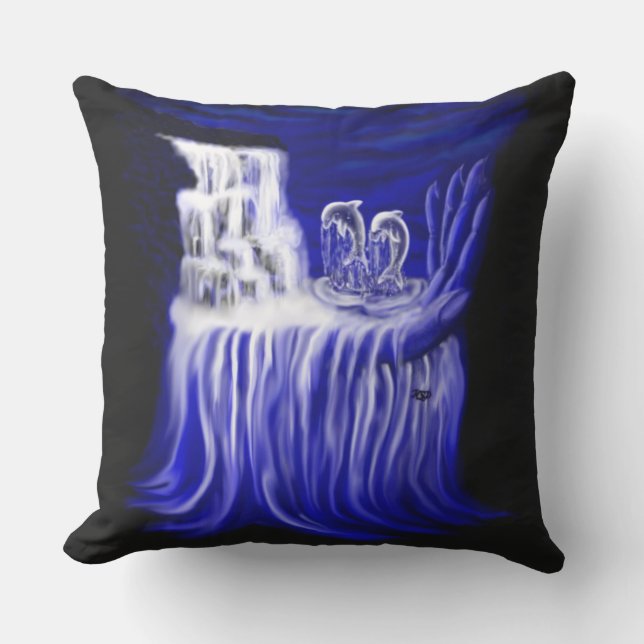 Dolphins , Hand of Times  Cushion (Front)