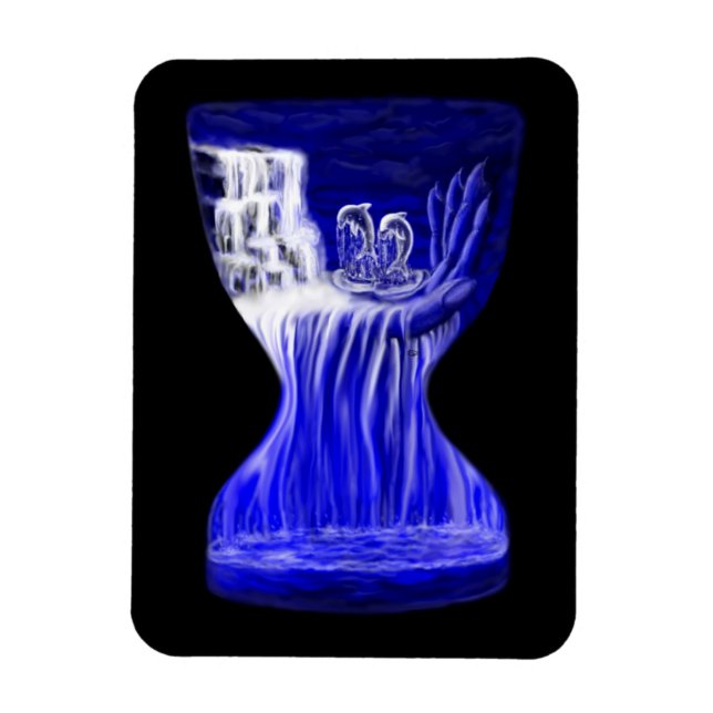 Dolphins , Hand of Times Magnet (Vertical)