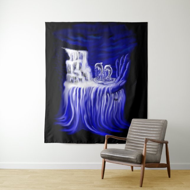 Dolphins , Hand of Times  Tapestry (In Situ)