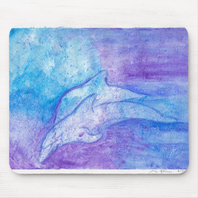 Dolphins In Blue Mouse Pad (Front)