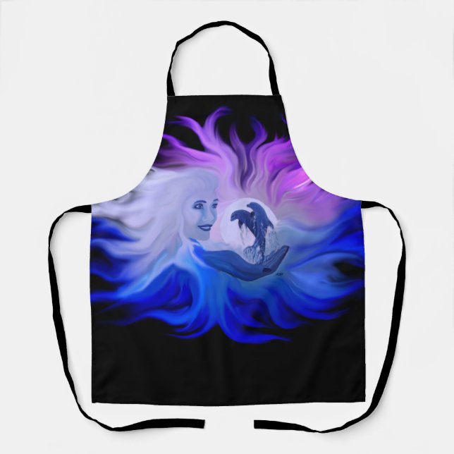 Dolphins in the Moonlight Apron (Front)