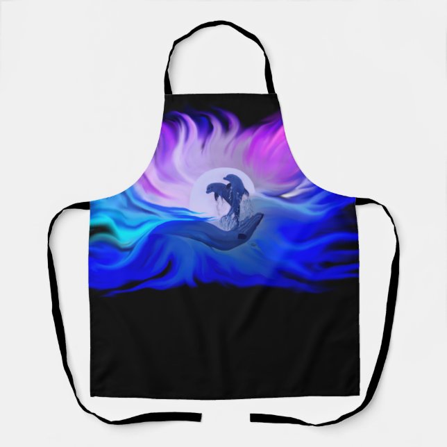 Dolphins in the Moonlight Apron (Front)