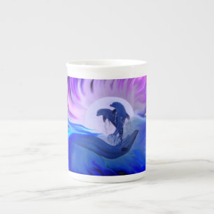 Dolphins in the Moonlight Bone China Mug