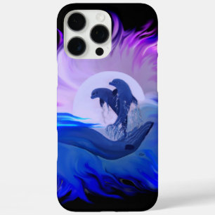 Dolphins in the Moonlight iPhone 16 Pro Max Case