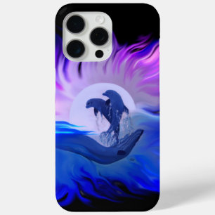 Dolphins in the Moonlight iPhone 15 Pro Max Case