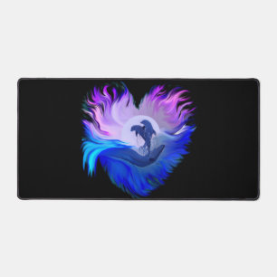 Dolphins in the Moonlight Desk Mat