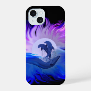 Dolphins in the Moonlight iPhone 15 Case