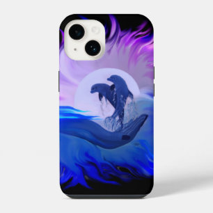 Dolphins in the Moonlight iPhone 14 Case