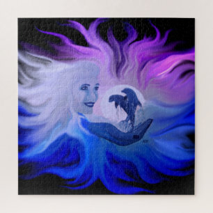 Dolphins in the Moonlight Jigsaw Puzzle