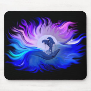 Dolphins in the Moonlight Mouse Pad