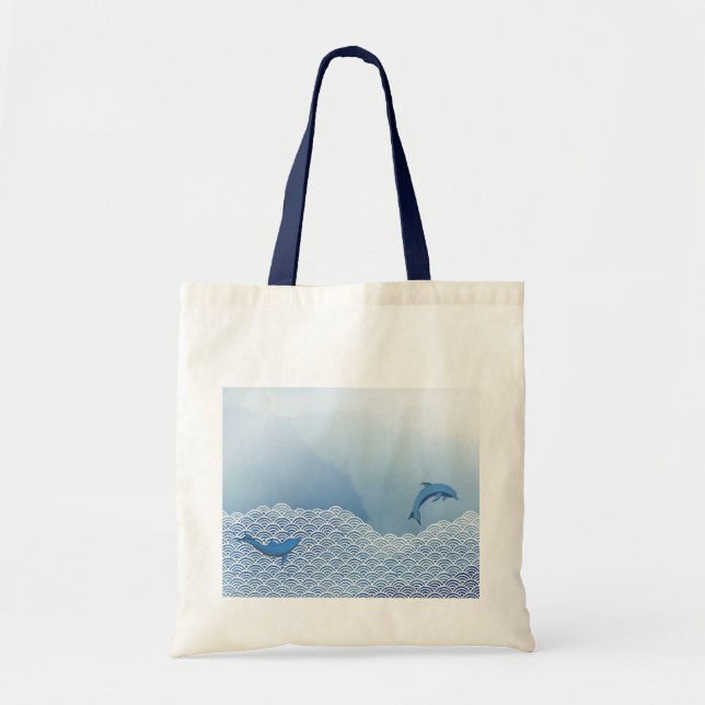 Dolphins in the Ocean Tote Bag (Front)