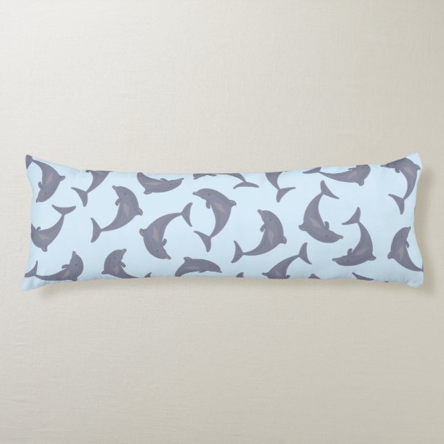 Dolphins in the Sea Pattern Body Cushion (Front)