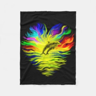 Dolphins in the Sunshine Fleece Blanket