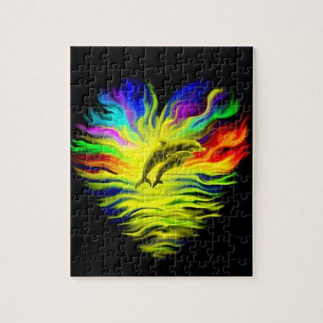 Dolphins in the Sunshine Jigsaw Puzzle (Vertical)