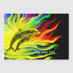 Dolphins in the Sunshine Magnetic Card