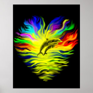 Dolphins in the Sunshine Poster