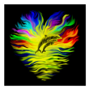 Dolphins in the Sunshine Poster