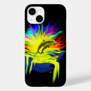 Dolphins in the Sunshine with Hand Case-Mate iPhone 14 Case