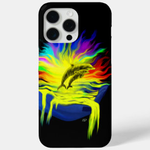 Dolphins in the Sunshine with Hand iPhone 15 Pro Max Case