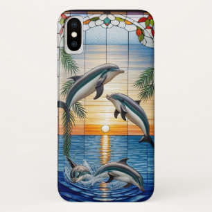 Dolphins Jumping at Sunset on the Ocean iPhone X Case
