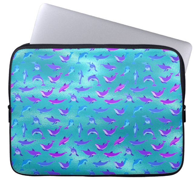 Dolphins Laptop Sleeve (Front)
