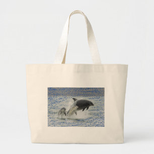 Dolphins Large Tote Bag