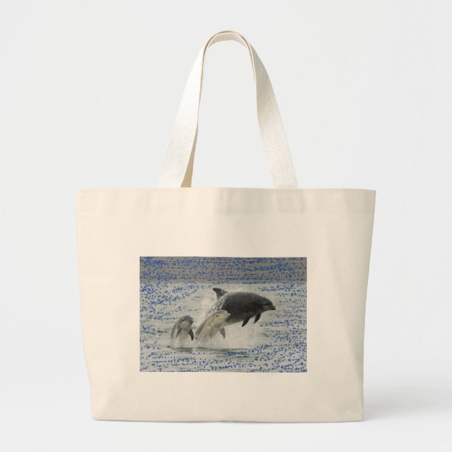 Dolphins Large Tote Bag (Front)