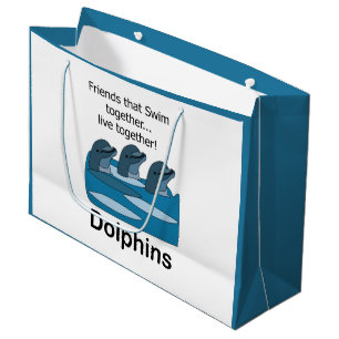 Dolphins Marine Mammal Friendship Large Gift Bag