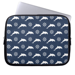 Dolphins On Parade Pattern Laptop Sleeve