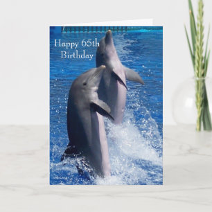 Dolphins Personalised 65th Birthday Card