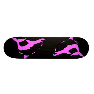 DOLPHINS Pink AND BLACK skateboard deck
