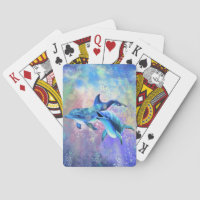 Dolphins Playing Cards