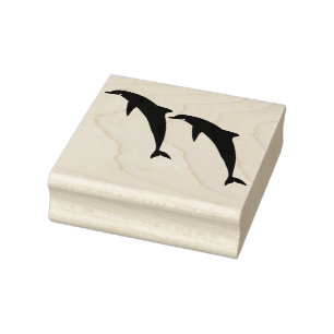 Dolphins Rubber Stamp