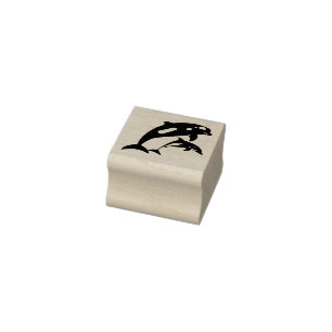 Dolphins Rubber Stamp