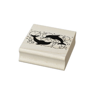 Dolphins Rubber Stamp