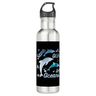 Dolphins / Save Our Oceans 710 Ml Water Bottle