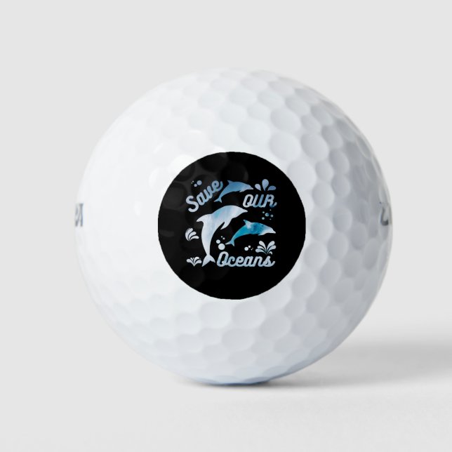 Dolphins / Save Our Oceans Golf Balls (Front)