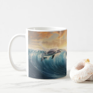 Dolphins Swimming Coffee Mug