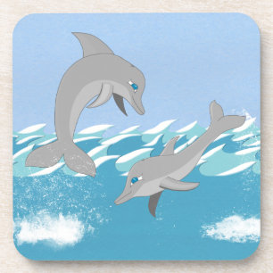 Dolphins Swimming in the Ocean Coaster
