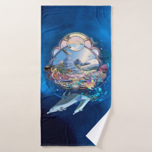 DOLPHINS UNDER THE BEACH PARTY BATH TOWEL
