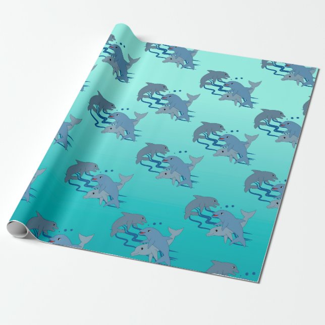 Dolphins Wrapping Paper (Unrolled)