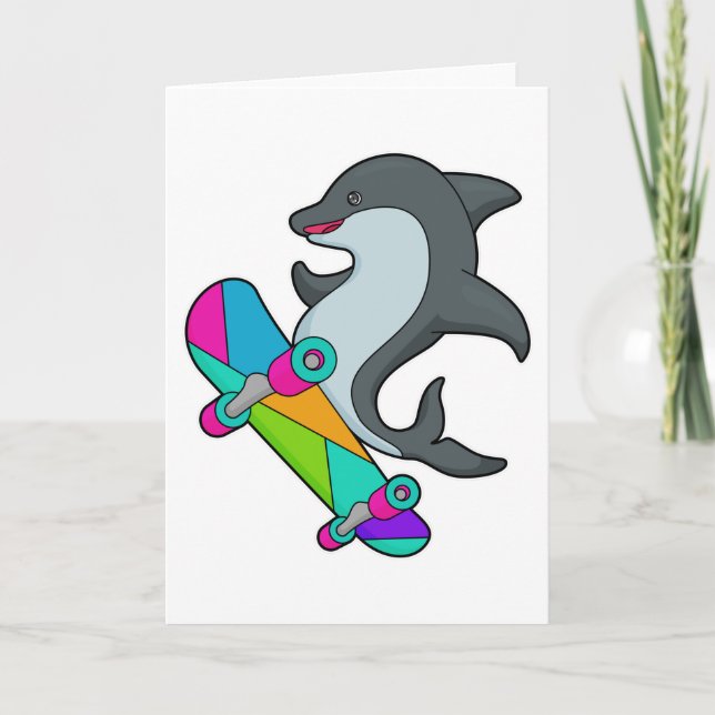 Dolpin as Skater with Skateboard Card (Front)